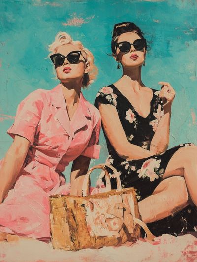 Vintage Fashionistas — Retro Print.