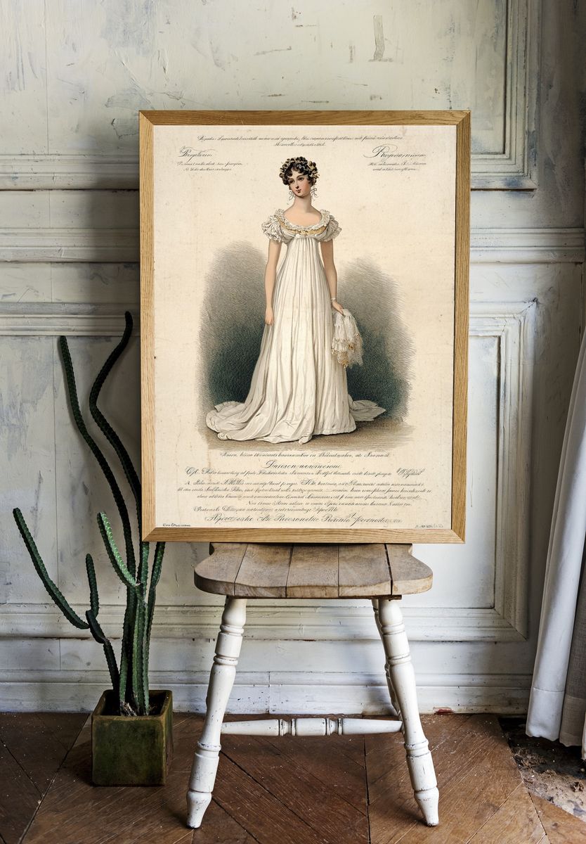 Elegant Regency Woman — Vintage Print room preview