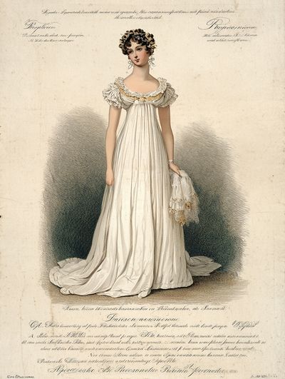Elegant Regency Woman — Vintage Print