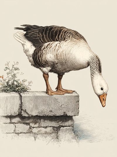 Curious Goose — Vintage Print