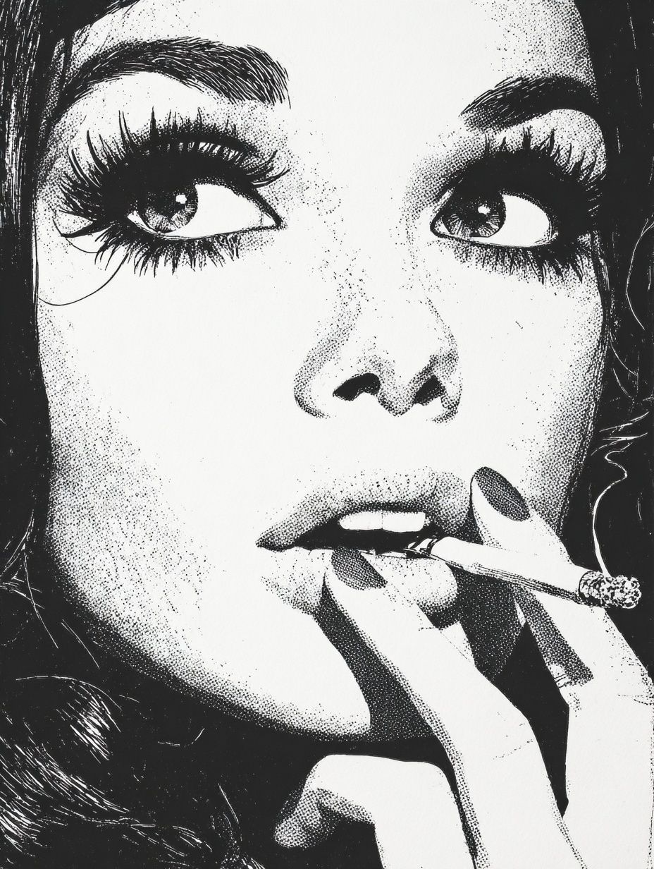 Vintage Glamour Portrait Poster. poster detail