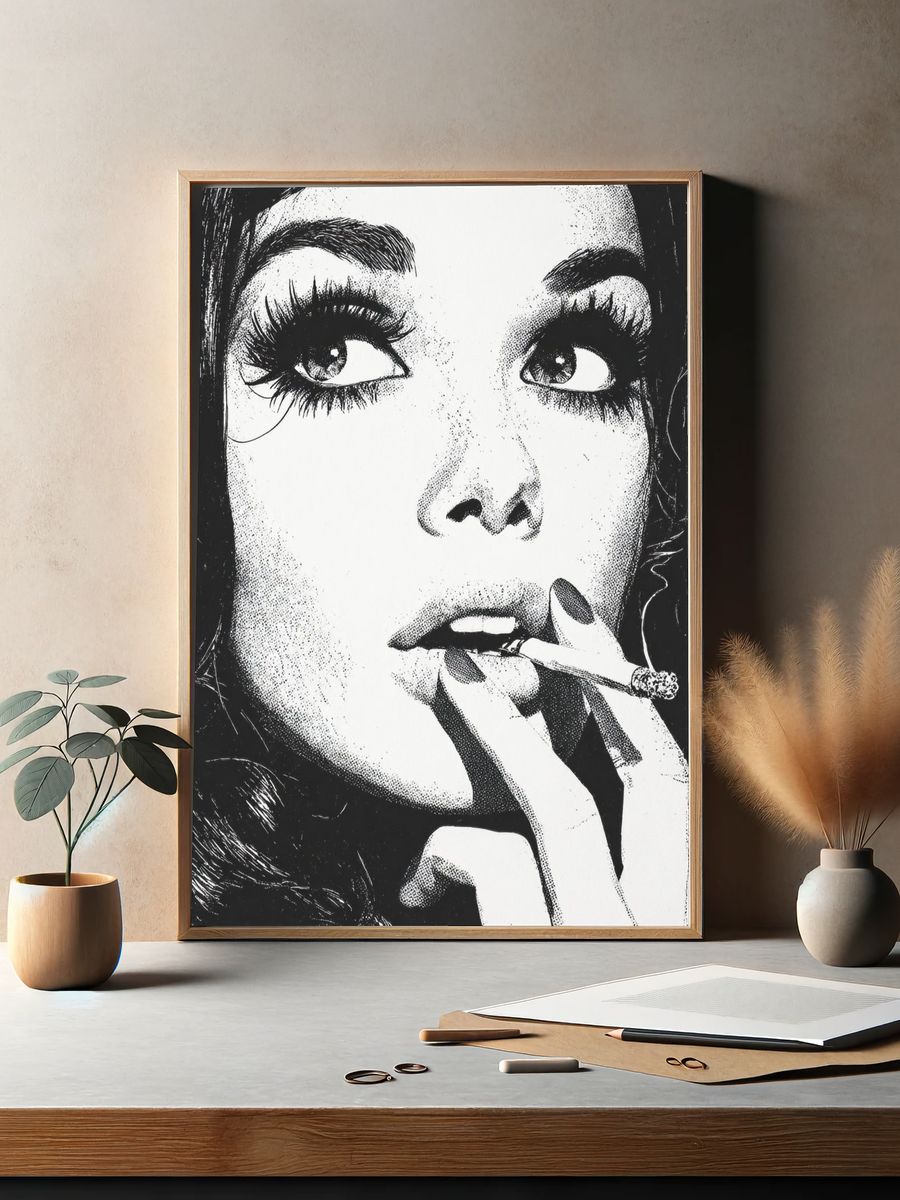 Vintage Glamour Portrait Poster. — room view 2