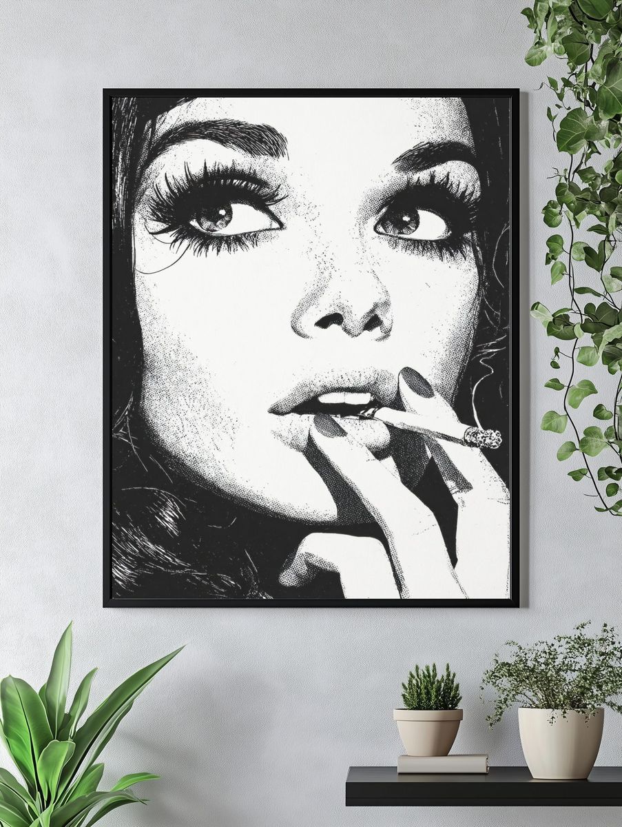 Vintage Glamour Portrait Poster. — room view 4