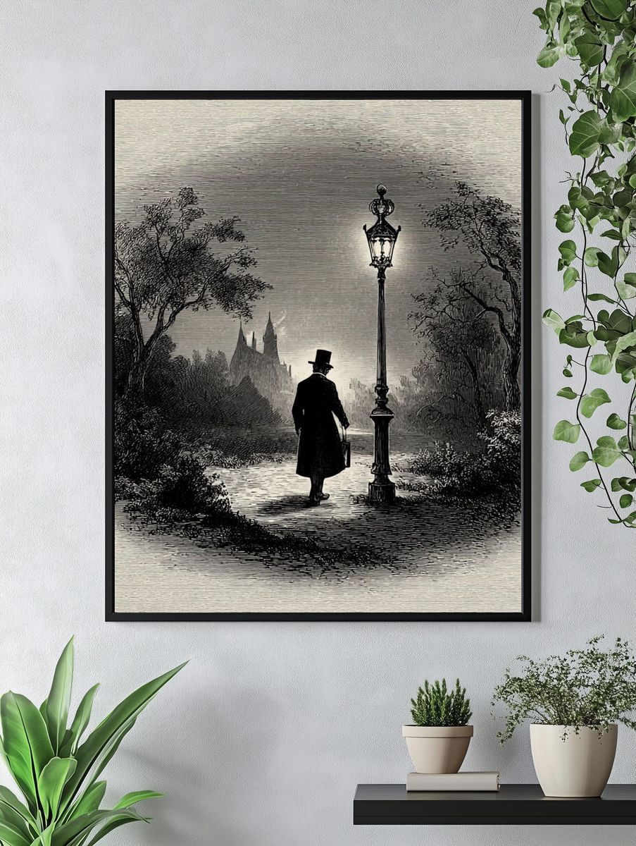 Victorian Gentleman — Vintage Print. — room view 4
