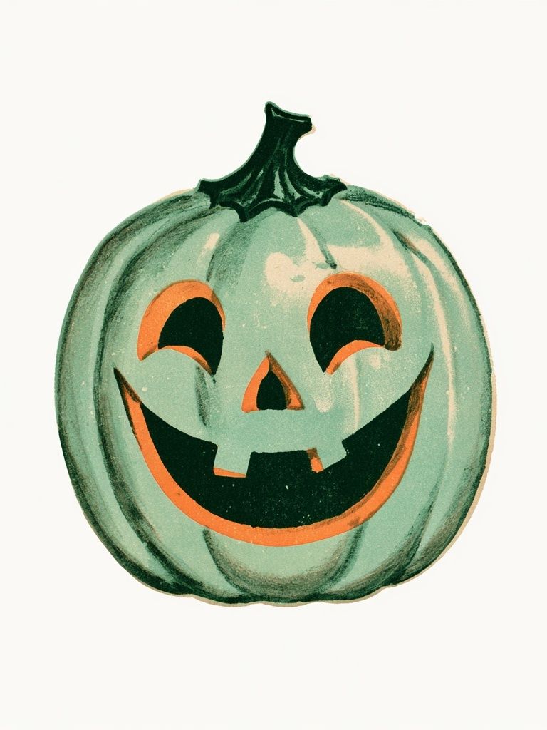 Vintage Pumpkin Jack-o'-Lantern Poster. poster detail