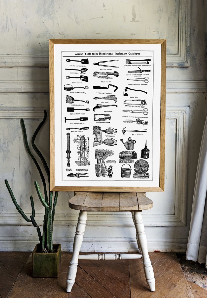 Garden tools implement catalogue. Digitally. room preview