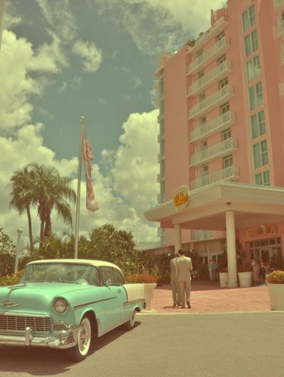 Vintage Hotel Entrance — Retro Print