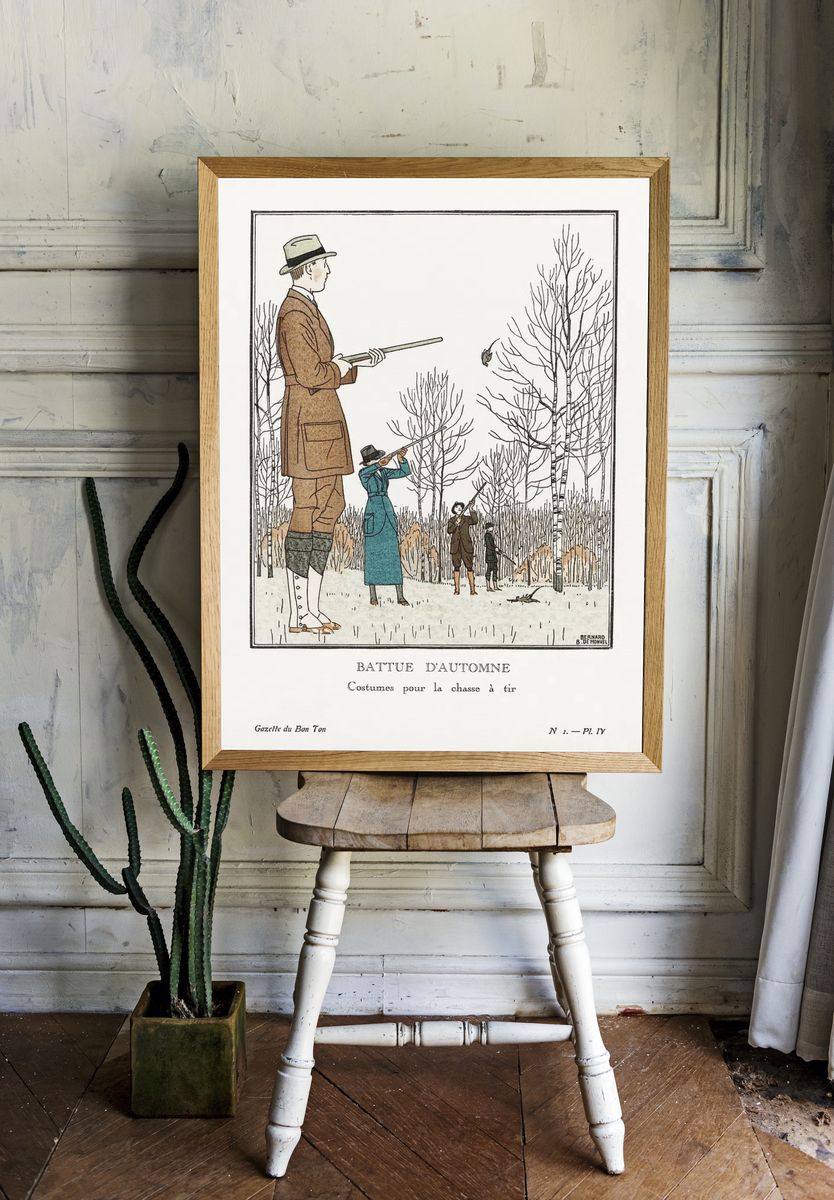 Autumn Hunting Costumes — Vintage Print. room preview