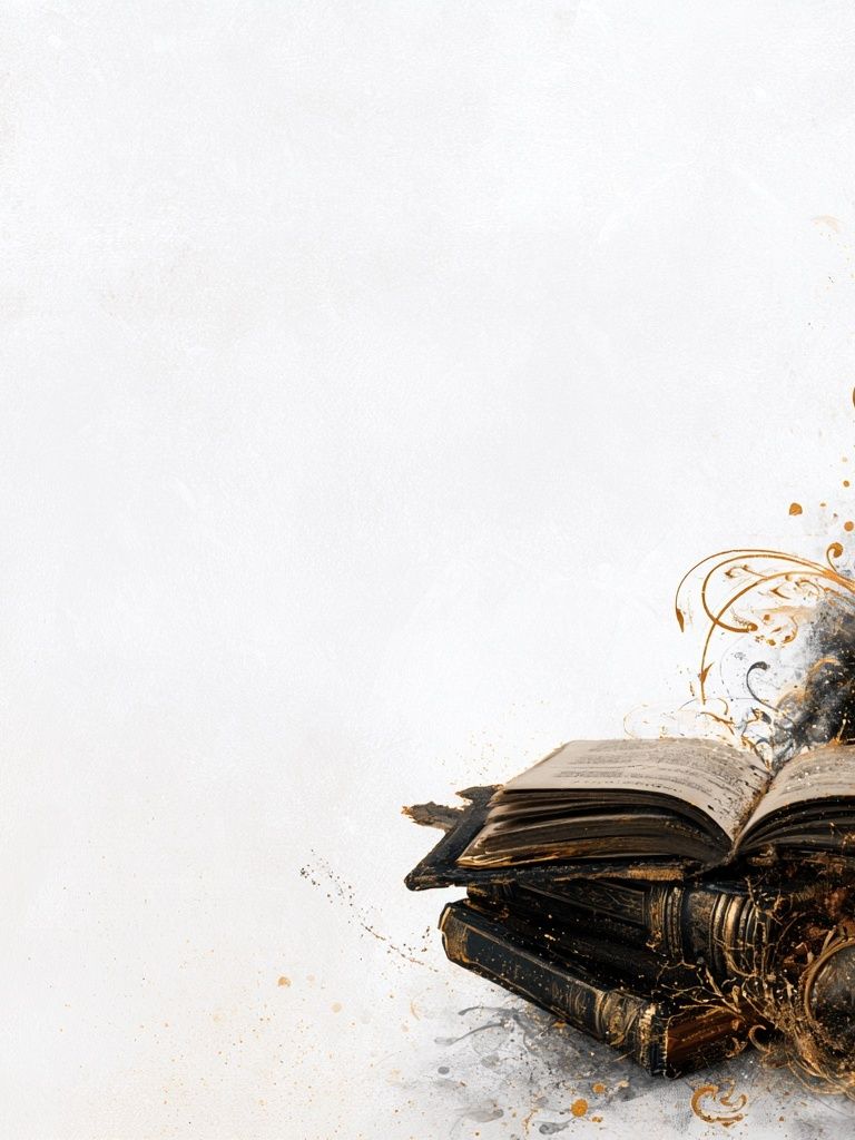 Vintage Books and Ink Splash Poster. poster detail