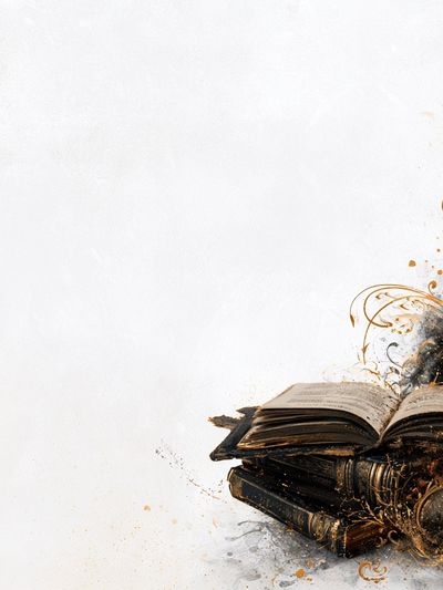 Vintage Books and Ink Splash Poster.