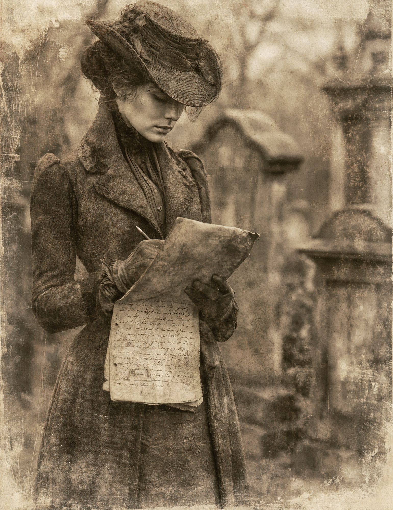 Victorian Woman Portrait Vintage Print. poster — vintage art