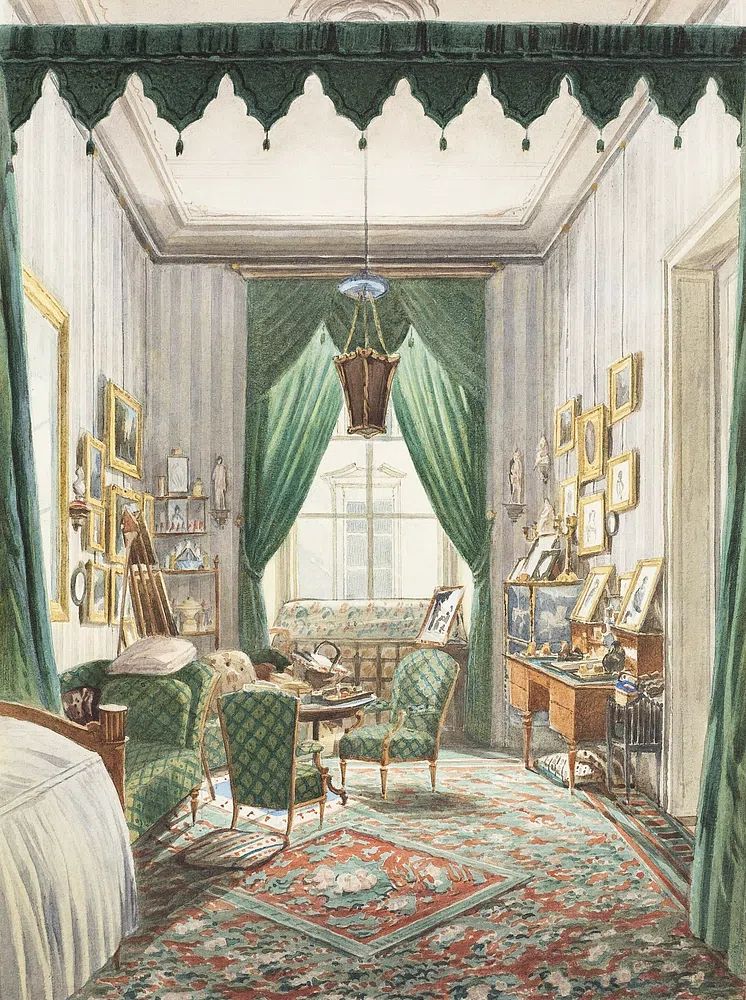 Elegant Victorian Interior — Fine Art Print. poster — fine-art art