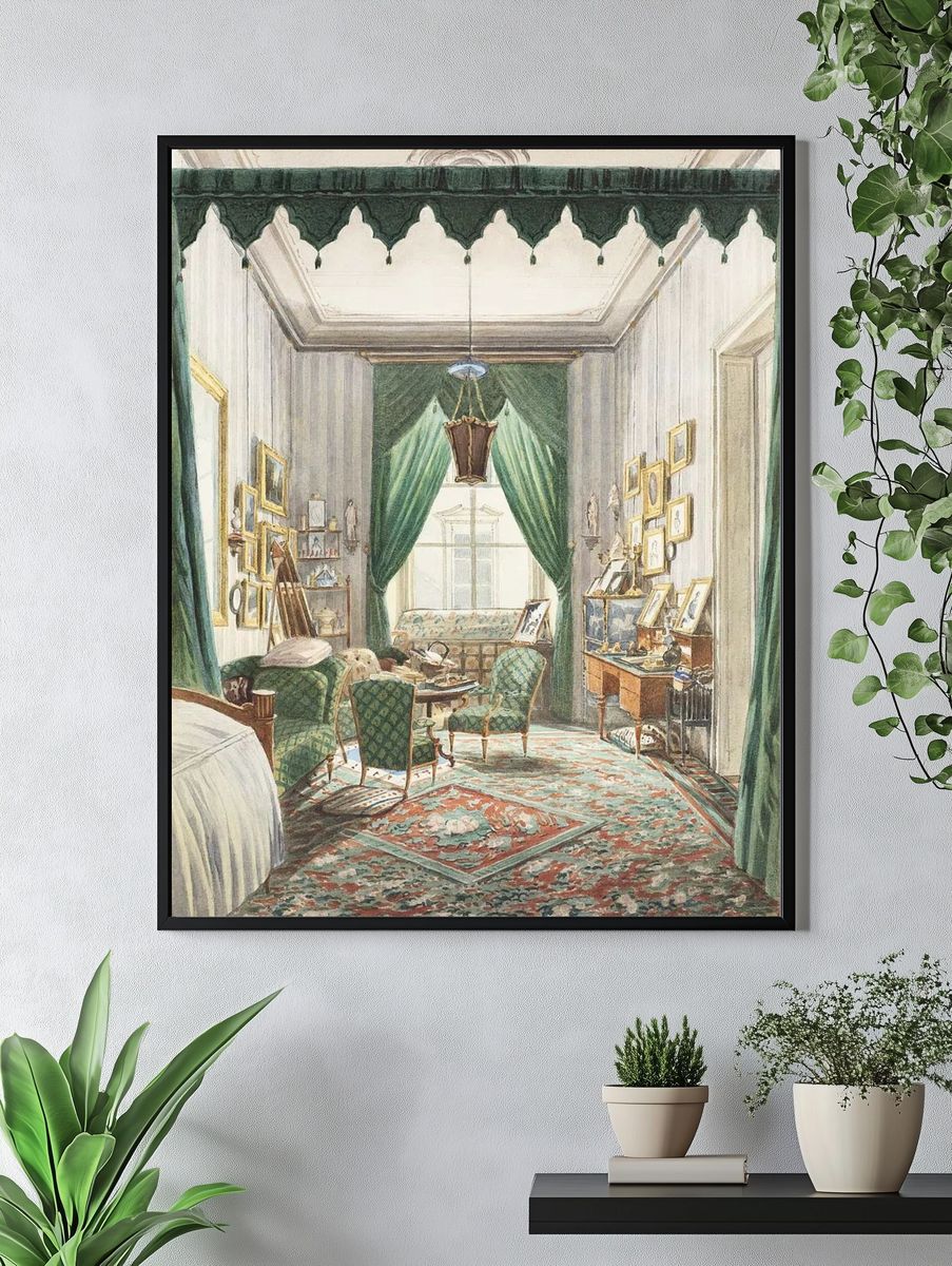 Elegant Victorian Interior — Fine Art Print. — room view 4