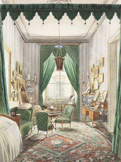 Elegant Victorian Interior — Fine Art Print. poster print