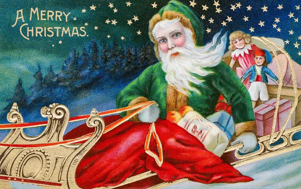 Vintage Christmas Postcard Miriam Ira. poster detail