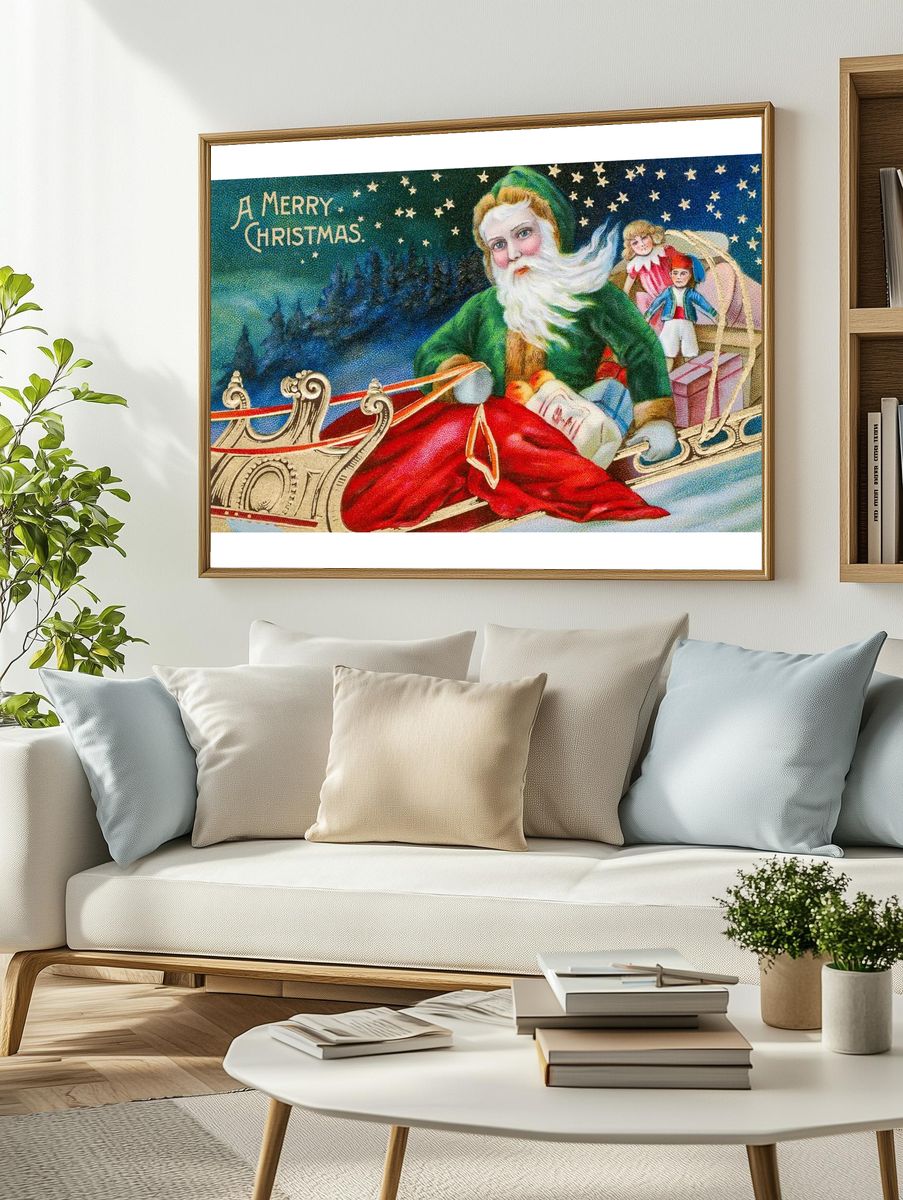 Vintage Christmas Postcard Miriam Ira. — room view 2
