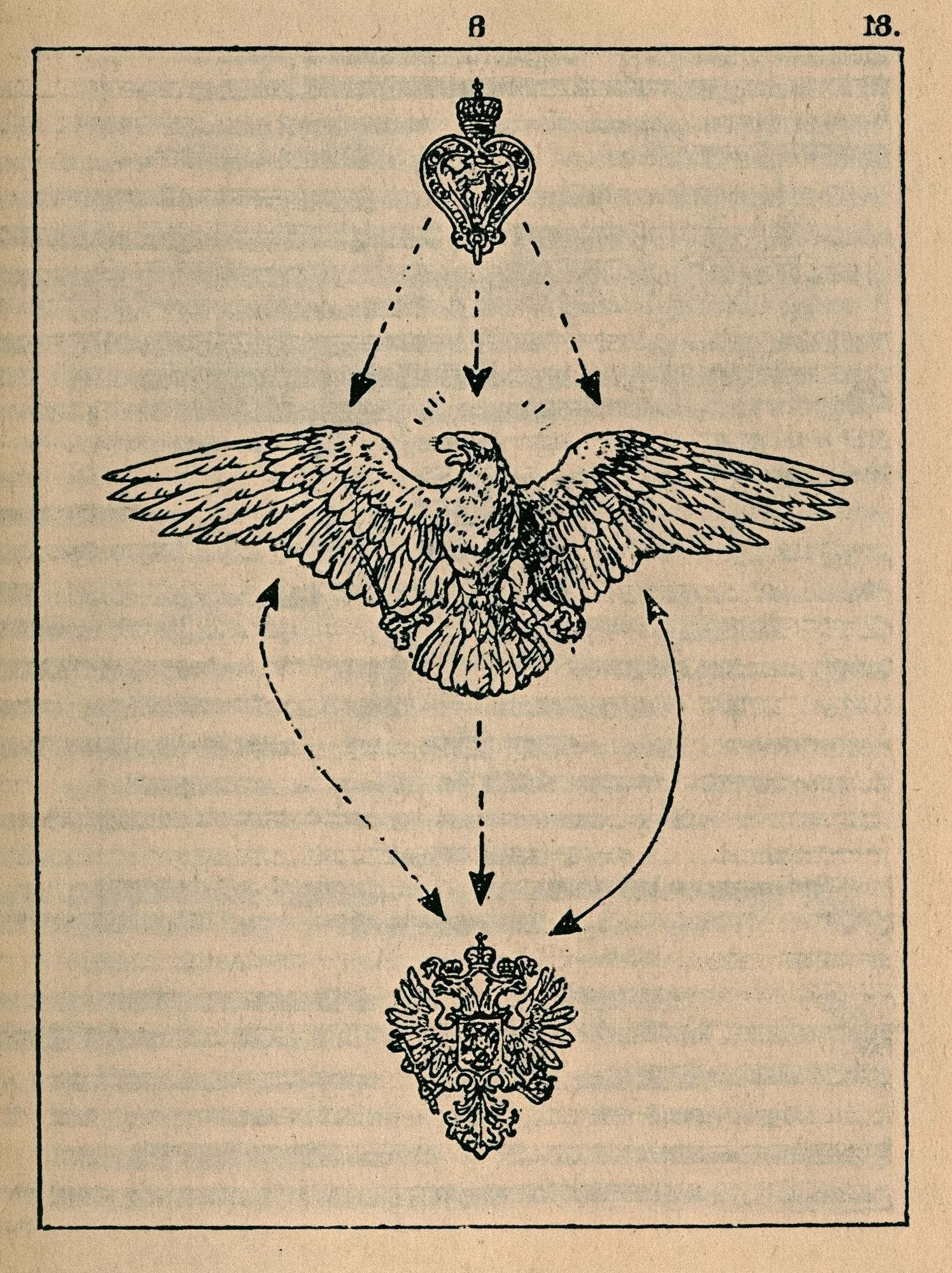 Heraldic Eagle Emblem Print. poster — vintage art
