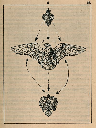 Heraldic Eagle Emblem Print.