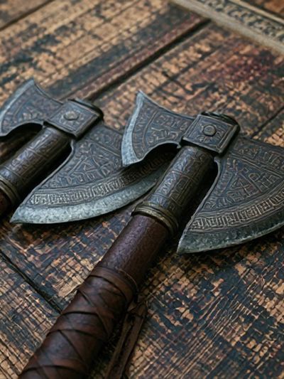 Viking Battle Axes Photography Poster.
