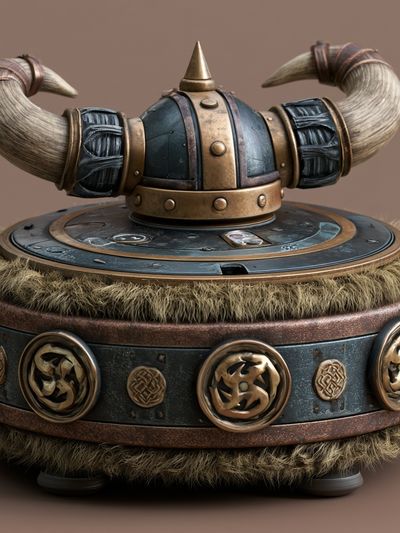 Viking Helmet Sculpture Poster. poster