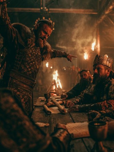 Viking Feast Hall Photography Poster. poster