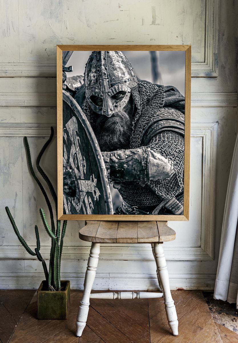 Viking Warrior Portrait Poster. room preview