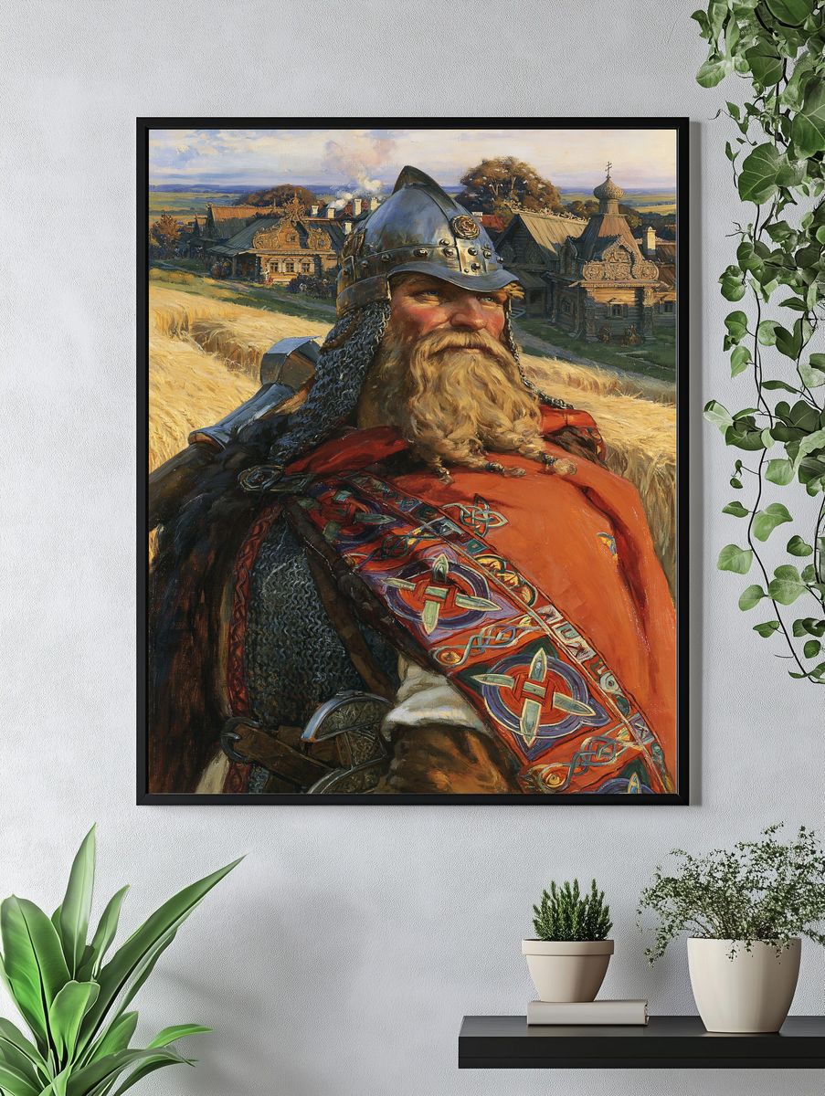 Viking Warrior Portrait Print. — room view 4