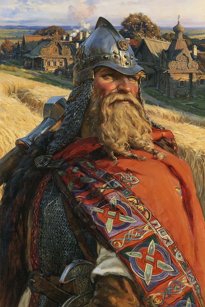 Viking Warrior Portrait Print.