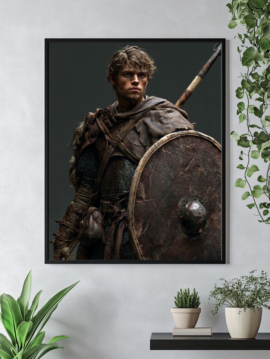 Viking Warrior Portrait Poster. — room view 4