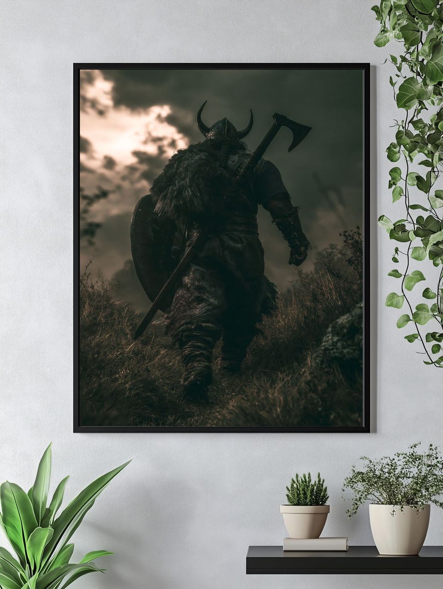 Viking Warrior Dark Fantasy Poster. — room view 4