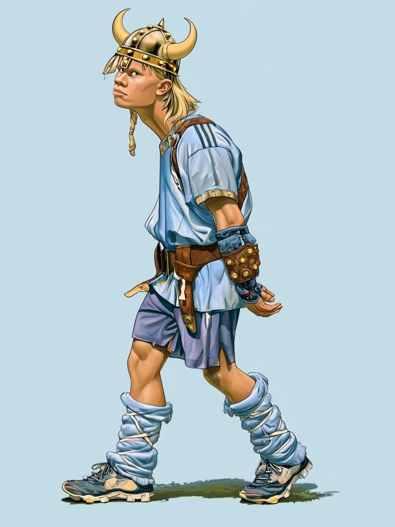 Viking Boy Illustration Poster. poster detail