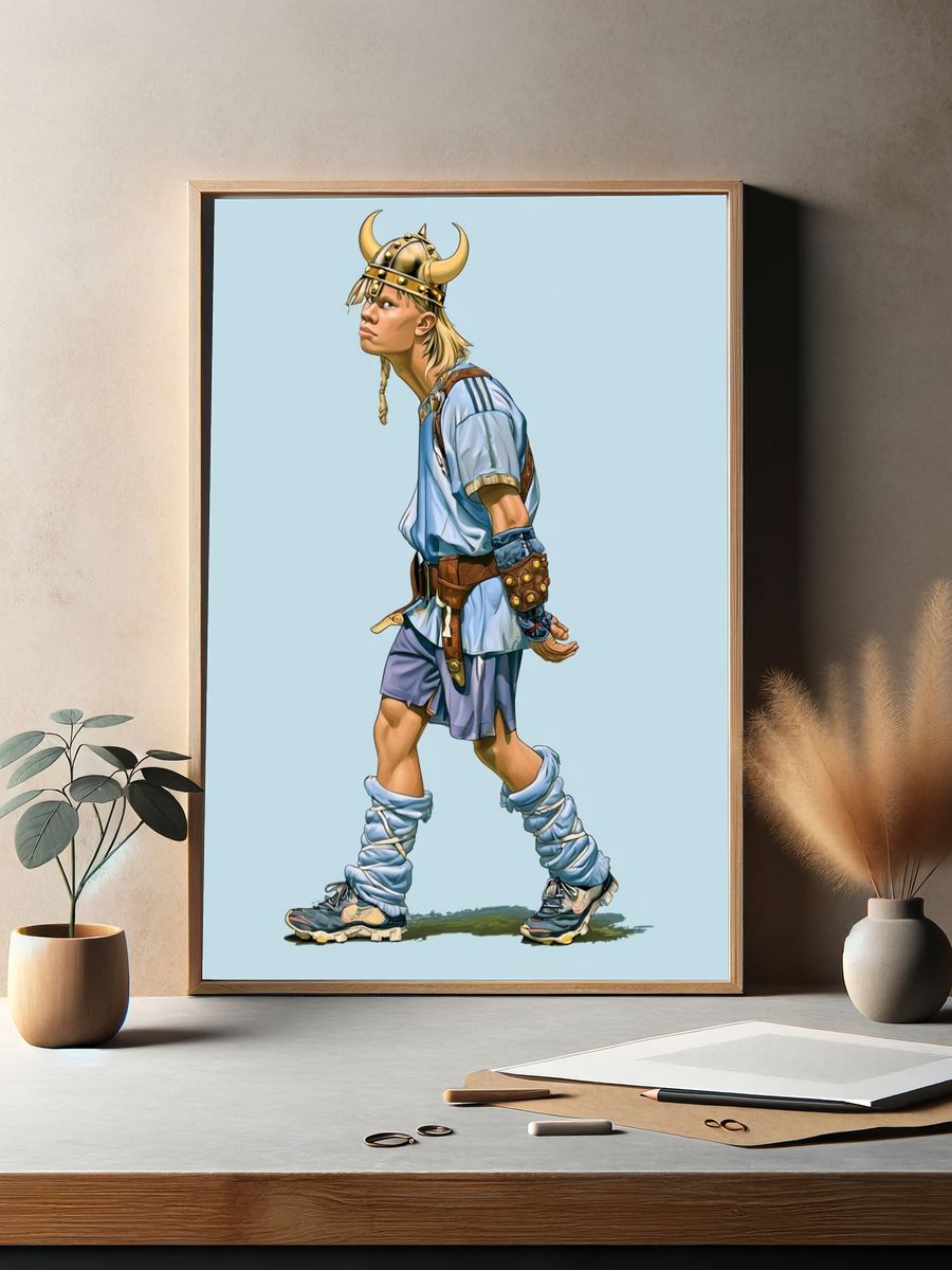 Viking Boy Illustration Poster. — room view 2
