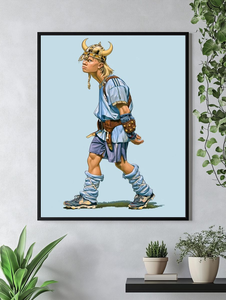 Viking Boy Illustration Poster. — room view 4