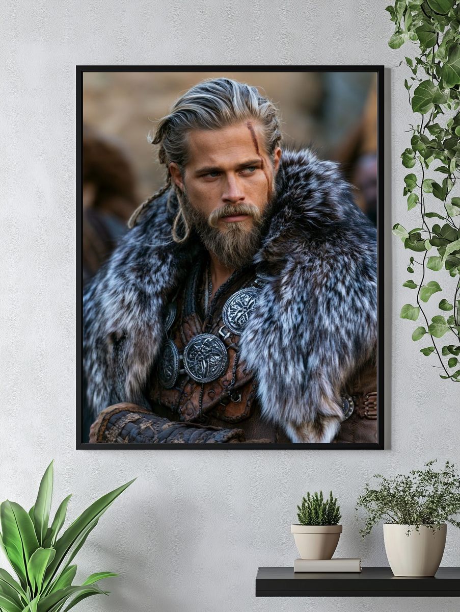 Viking Warrior Portrait Print. — room view 4