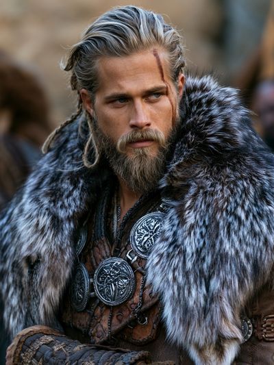Viking Warrior Portrait Print.
