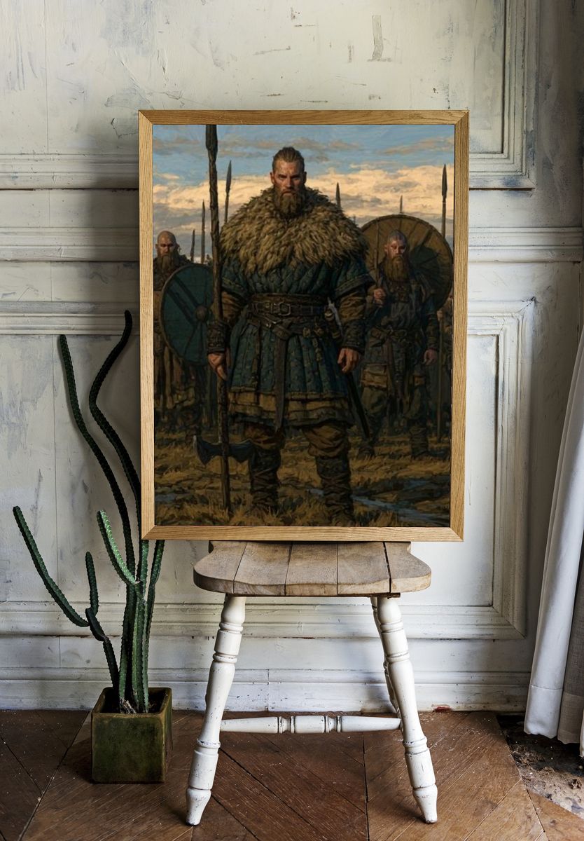 Viking Warriors Fine-Art Poster. room preview