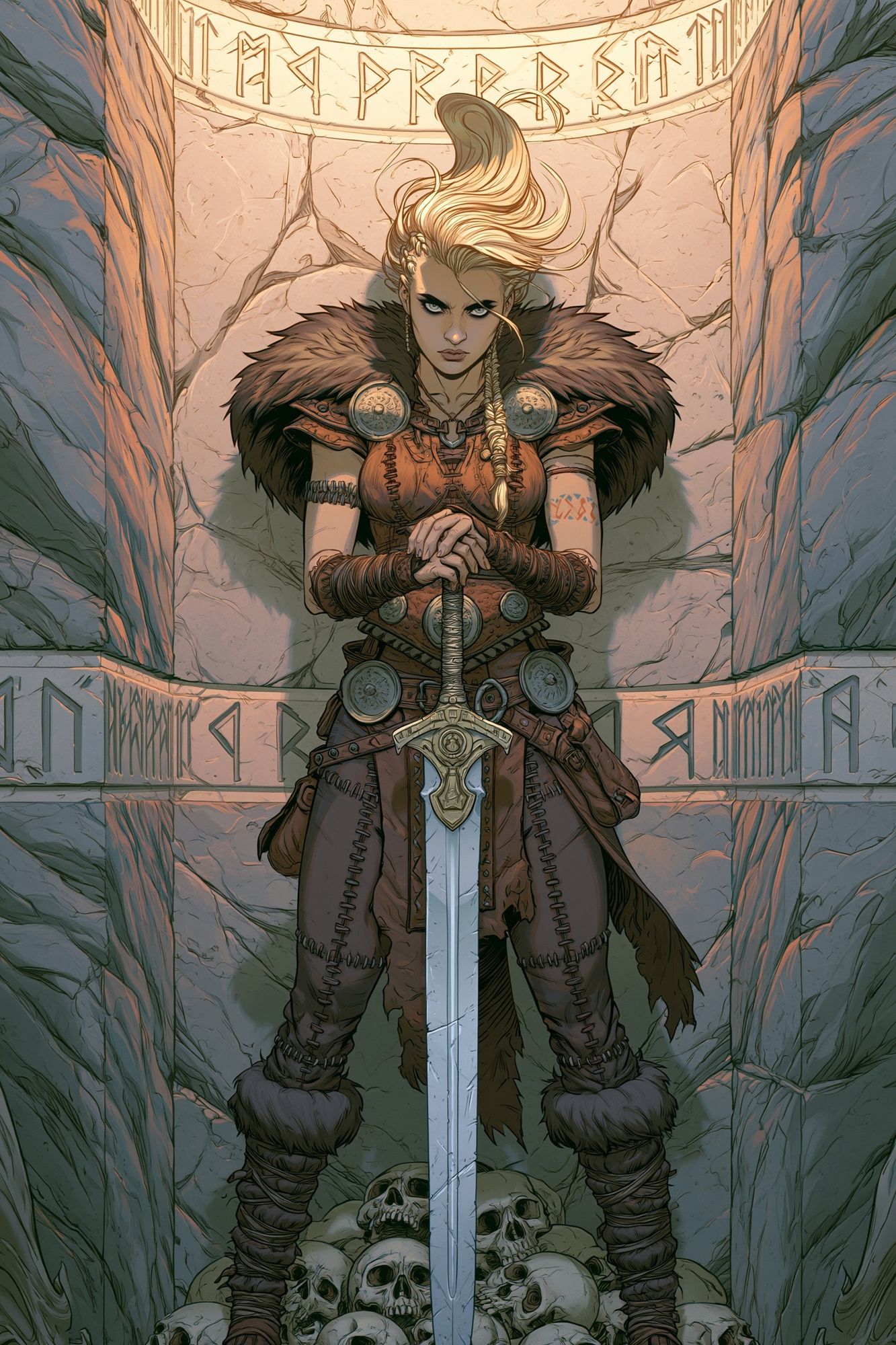 Viking Warrior Fantasy Illustration Poster. poster detail