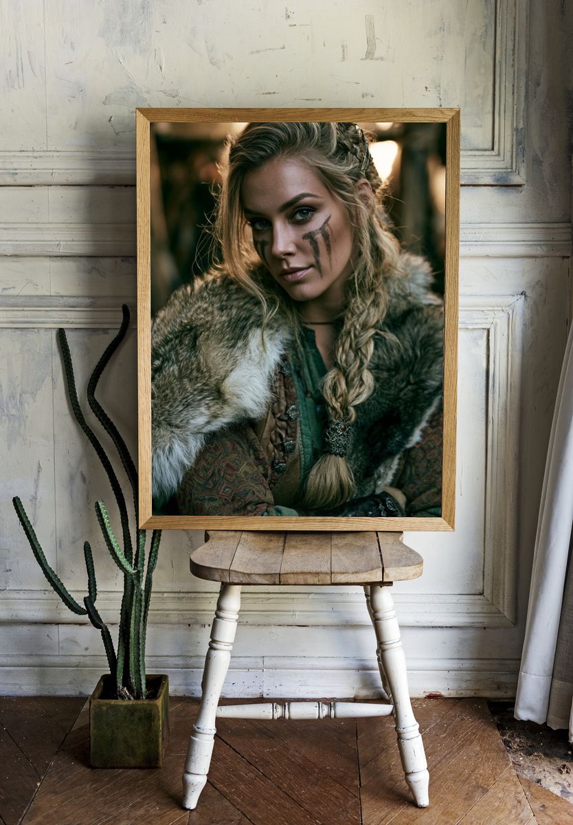 Viking Warrior Portrait Photography Poster. — room view 1