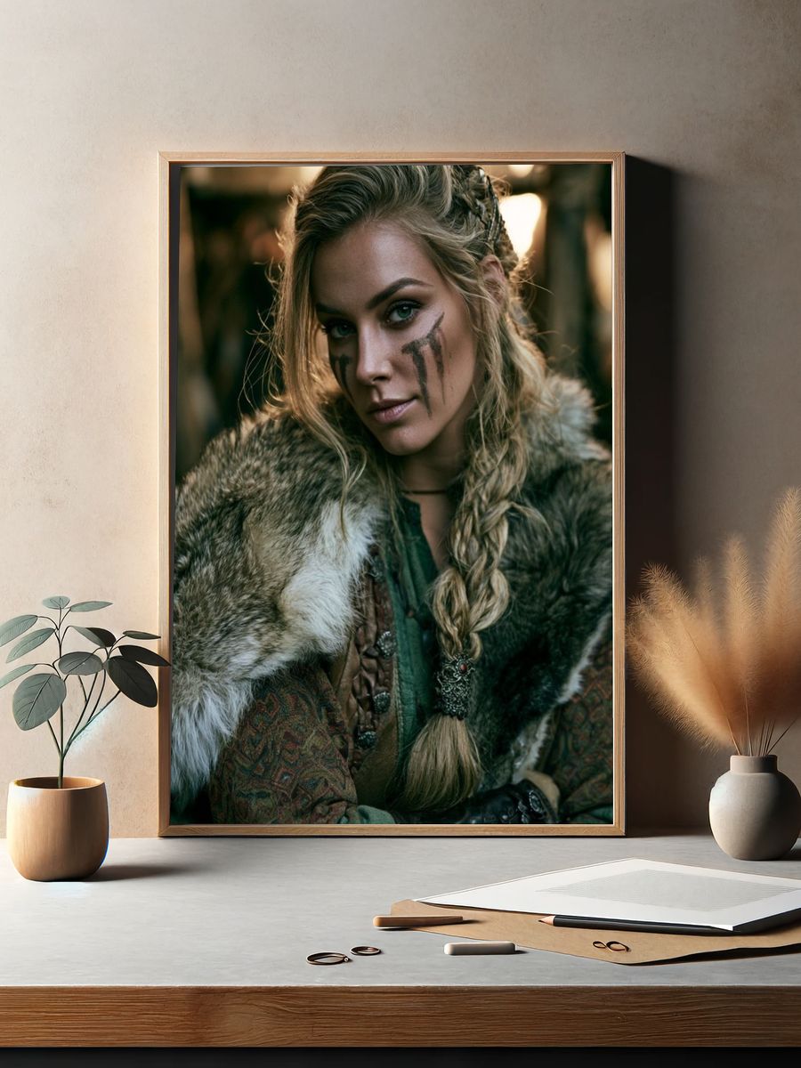 Viking Warrior Portrait Photography Poster. — room view 2