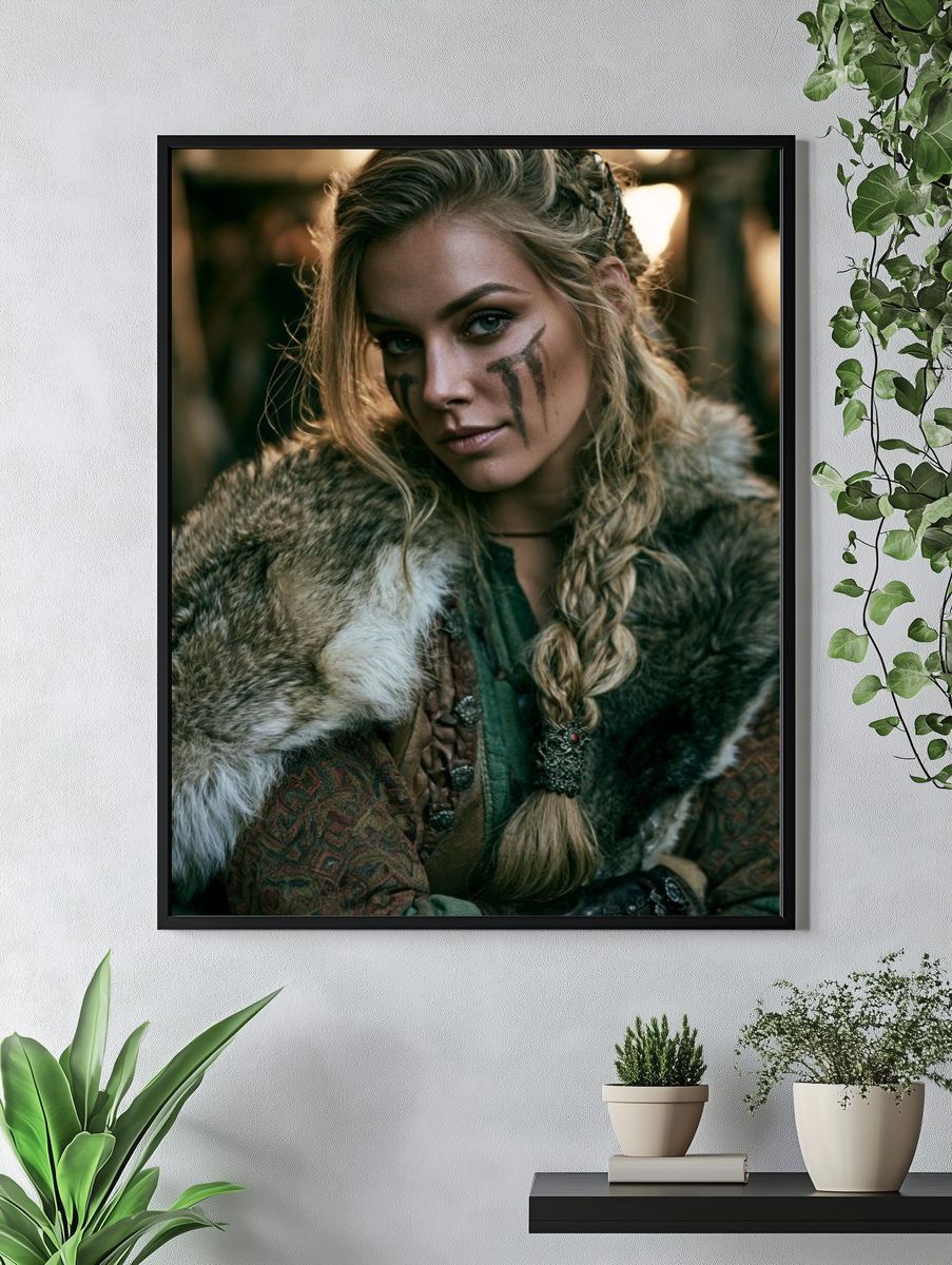 Viking Warrior Portrait Photography Poster. — room view 4