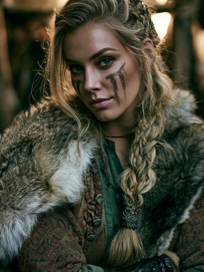Viking Warrior Portrait Photography Poster.