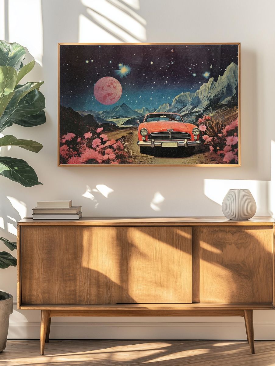 Surreal car space image paper. — room view 3