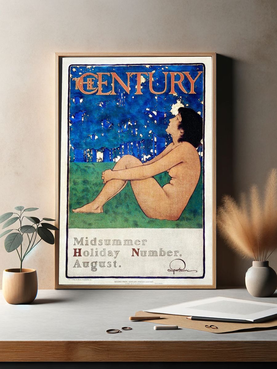 Naked lady vintage poster, Century. — room view 2