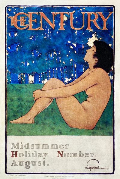 Naked lady vintage poster, Century.