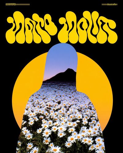 Daisies Retro Collage Poster.