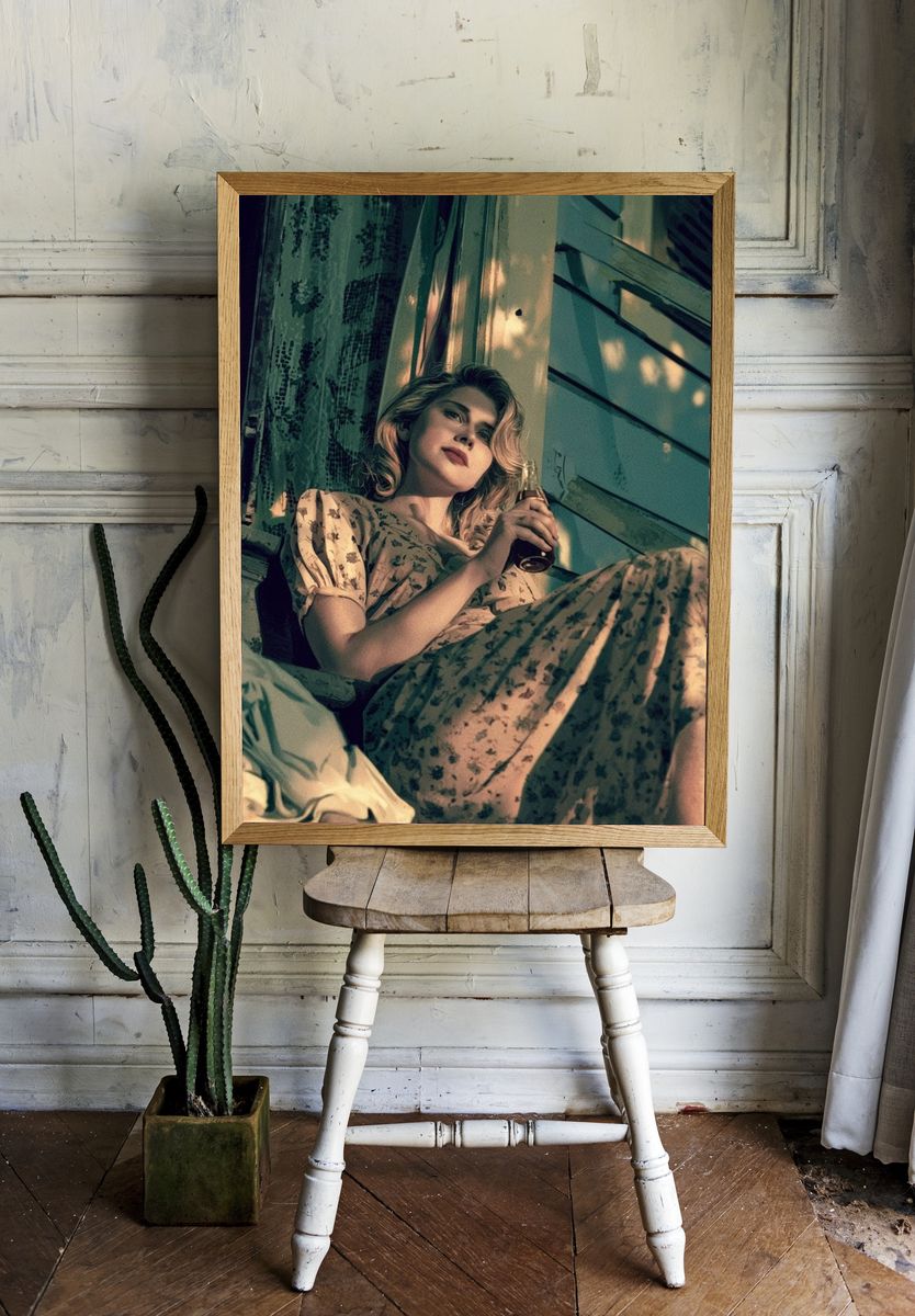 Vintage Woman Portrait Poster. — room view 1