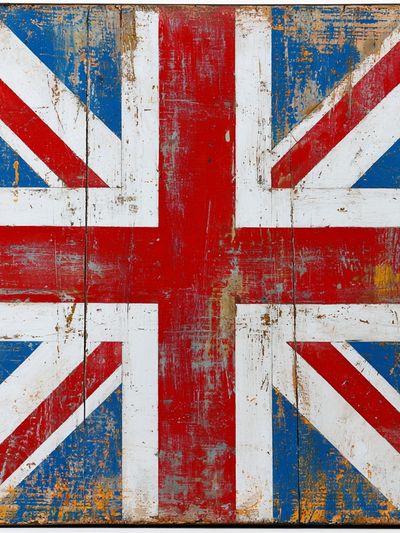 Distressed Union Jack Vintage Poster.