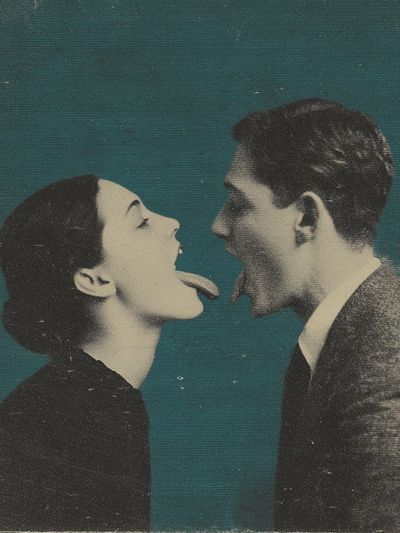 Vintage Tongue Kiss Poster.