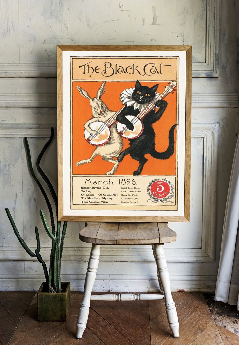 Black Cat, March (1896) chromolithograph. room preview