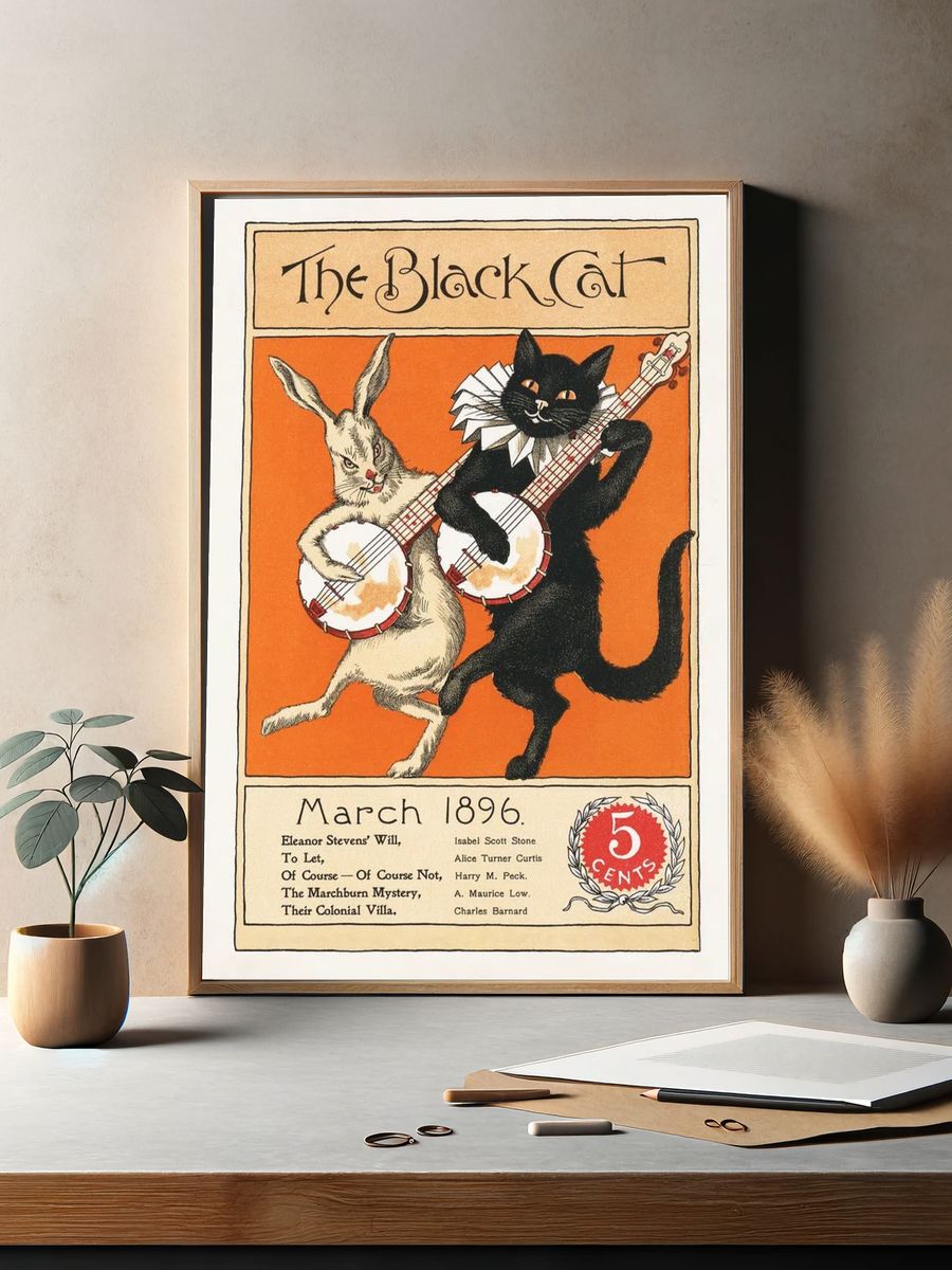 Black Cat, March (1896) chromolithograph. — room view 2